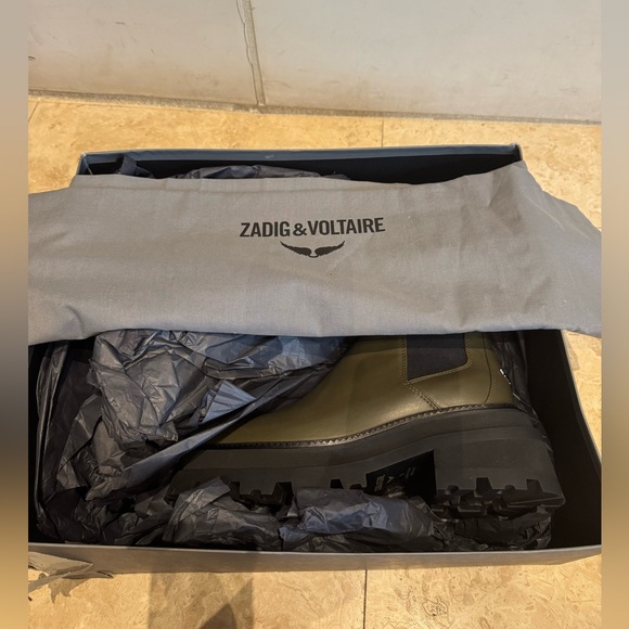 ZADIG & VOLTAIRE 65mm Leather Ankle Boots Sz 38 (7 US) - Picture 7 of 9